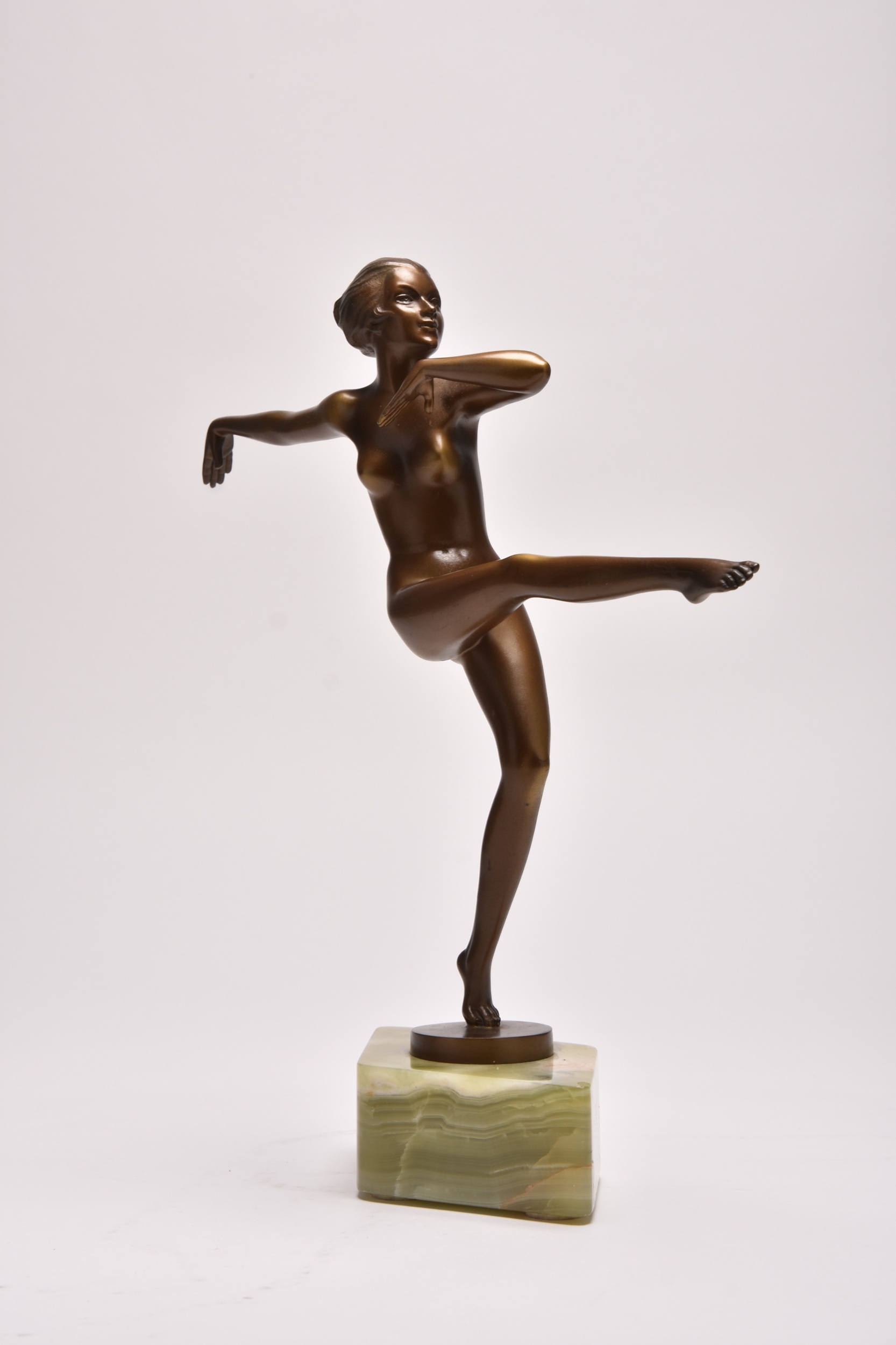 This nude figure of a female dancer by Josef Lorenzl sold for £1,500. Halls
